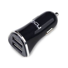 Cargador coche DCU 36100300, 2xusb 3.1a negro alum