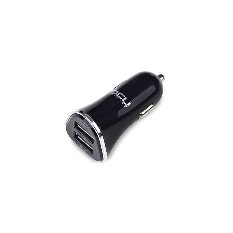 Cargador coche DCU 36100300, 2xusb 3.1a negro alum