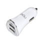 Cargador coche DCU 36100305, 2xusb 3.1a blanco alu