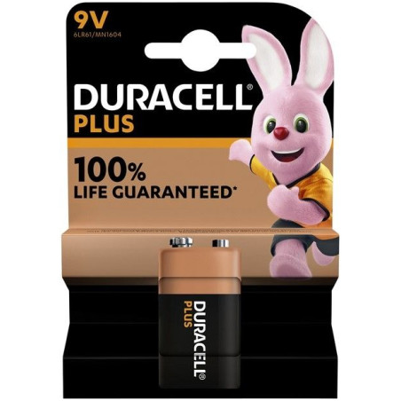 Pila Duracell Alcalina Plus Power 9V 6LR61 K1