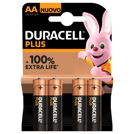 Pila Duracell Alcalina Plus Power AA LR06 K4