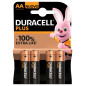 Pila Duracell Alcalina Plus Power AA LR06 K4