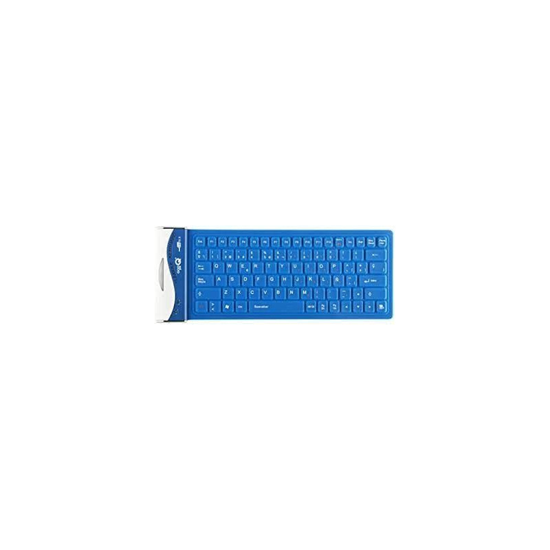 TECLADO SILICONA FLEXIBLE QOOPRO 21009D AZUL