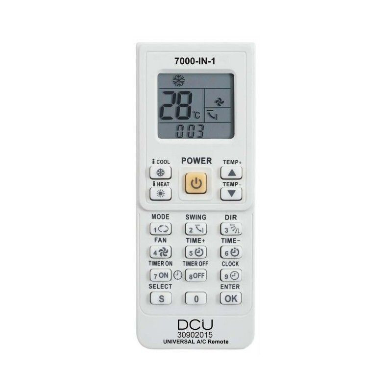 Mando a distancia DCU 30902015, universal para ac