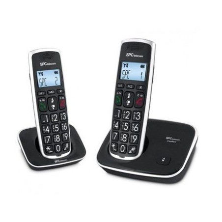 Telefono Inalambrico SPC 7609N, Negro,duo,manos li