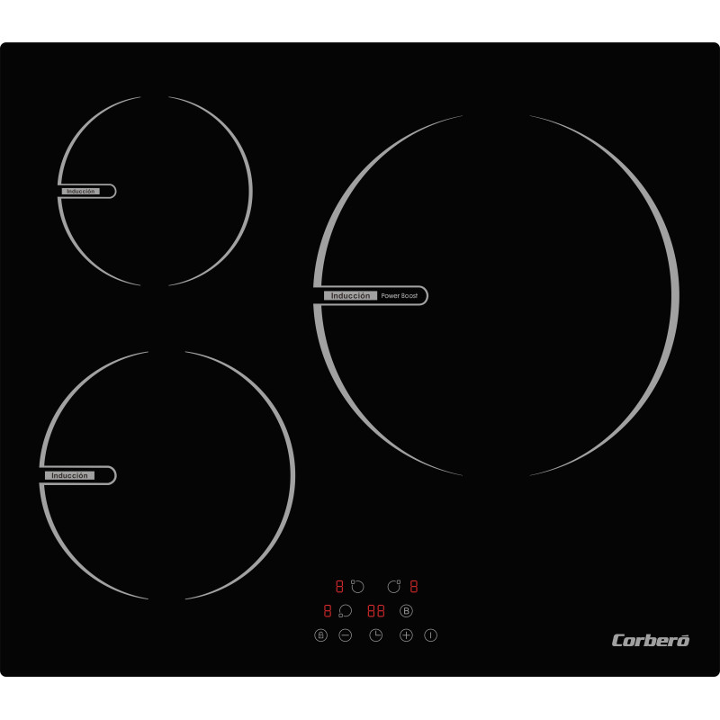 Inducción Corbero CCIBR7203, 3 Zonas, Touch Contro