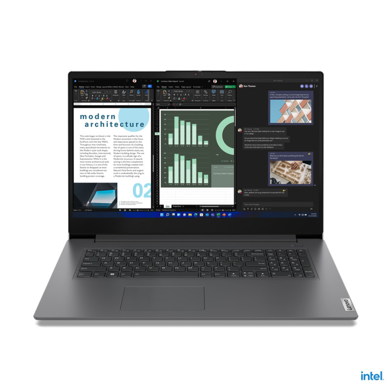 V17 G4 IRU Intel® Core i3 i3-1315U Portátil 43,9 cm (17.3) Full HD 8 GB DDR4-SDRAM 256 GB SSD Wi-Fi 6 (802.11ax) Windows 11 Home Español Gris