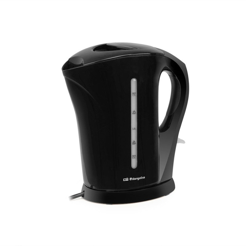 Hervidor Orbegozo KT6103, 1.7L, 2200w, Negro