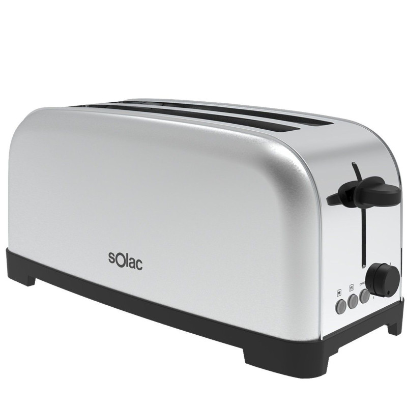 Tostador Solac TL5419, 1400w, 2 ranuras XL, inox