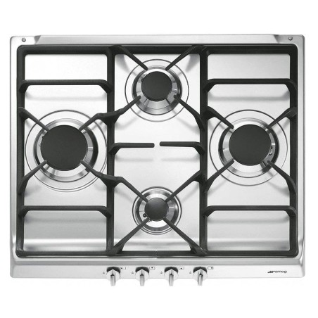 ENCIMERA SMEG S60GHS, 4 FUEGOS, GAS, 60CM, INOX