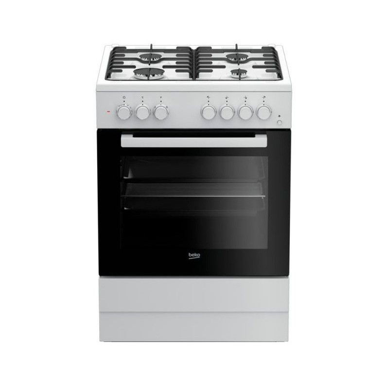 Cocina Beko FSE62110DW, 4 fuegos, horno electr