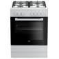 Cocina Beko FSE62110DW, 4 fuegos, horno electr