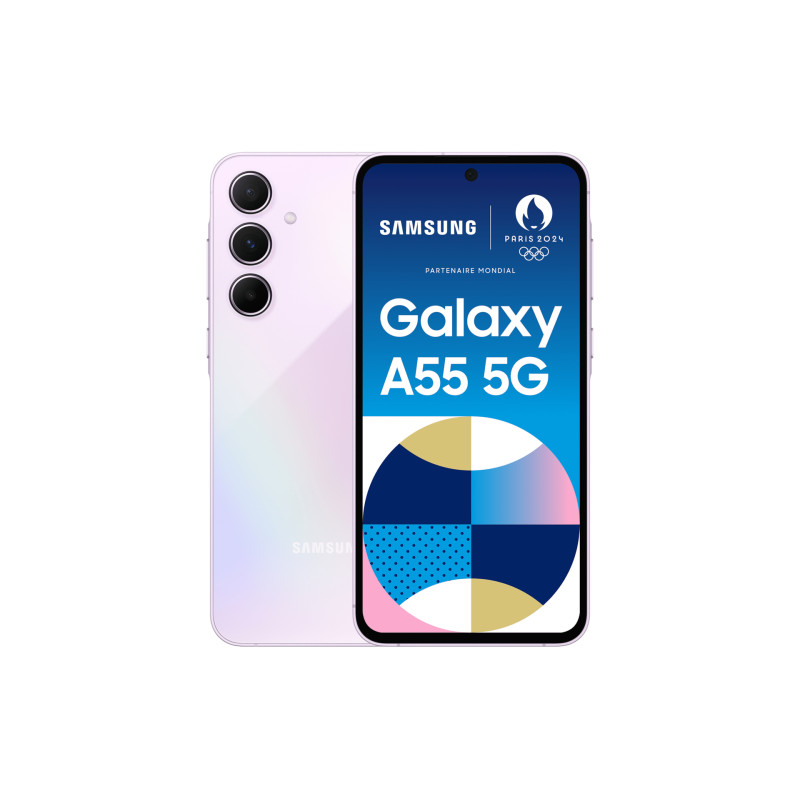 Galaxy A55 5G 16,8 cm (6.6) Ranura híbrida Dual SIM Android 14 USB Tipo C 8 GB 128 GB 5000 mAh Lila