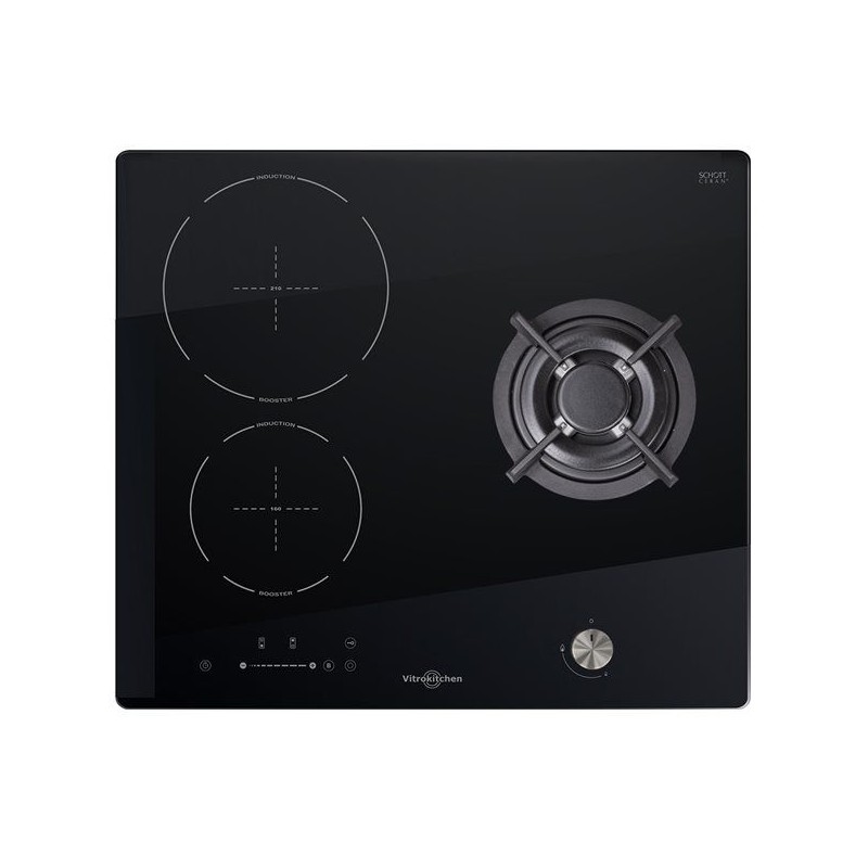 Induccion Vitrokitchen VG601NB, 3 Zonas, Dual-Ener