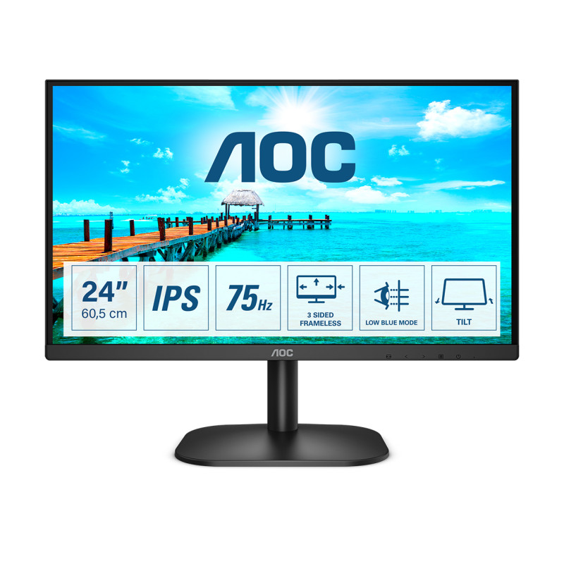 B2 24B2XDA LED display 60,5 cm (23.8) 1920 x 1080 Pixeles Full HD Negro