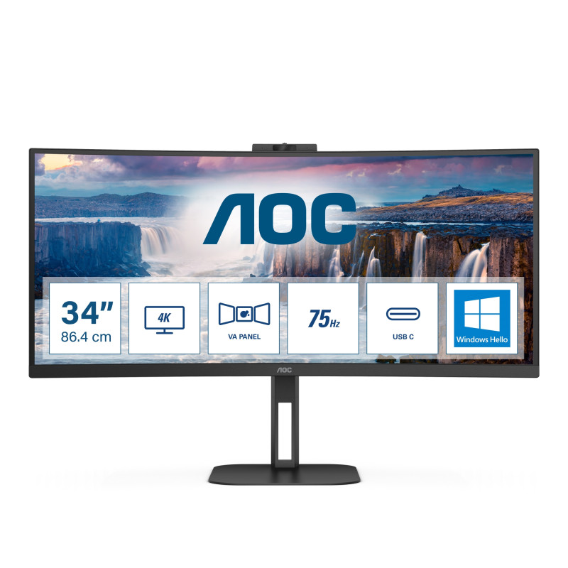 V5 CU34V5CW pantalla para PC 86,4 cm (34) 3440 x 1440 Pixeles Wide Quad HD LED Negro