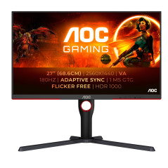 G3 Q27G3XMN/BK pantalla para PC 68,6 cm (27) 2560 x 1440 Pixeles 2K Ultra HD LED Negro, Rojo