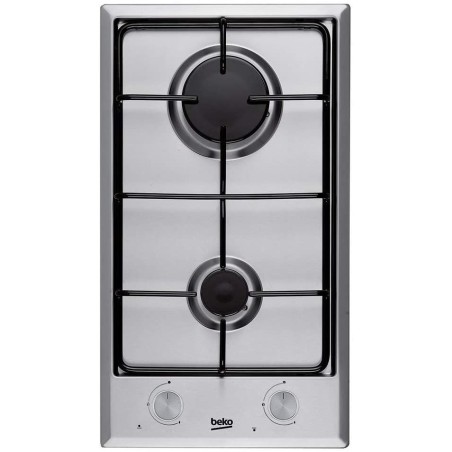 Encimera Beko HDCG32220FX, 2 fuegos, 30cm