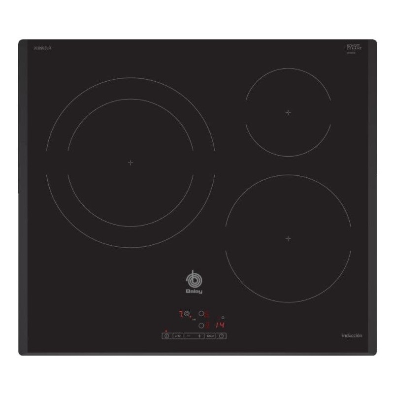Induccion Balay 3EB965LR, 3zonas, XL 28cm, 7,4kW,