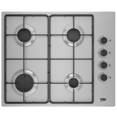 Encimera Beko HIGG64103SXN, 4 fuegos, gas, 60cm,