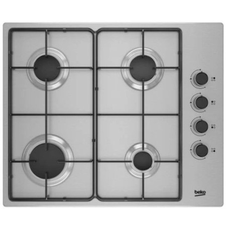 Encimera Beko HIGG64103SXN, 4 fuegos, gas, 60cm,