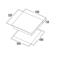 Inducción Cata IBS63031, 3 Zonas, 7,1Kw, Negra