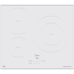 Inducción Midea MIH740T278W1, 3 Zonas, 60cm, Blanc