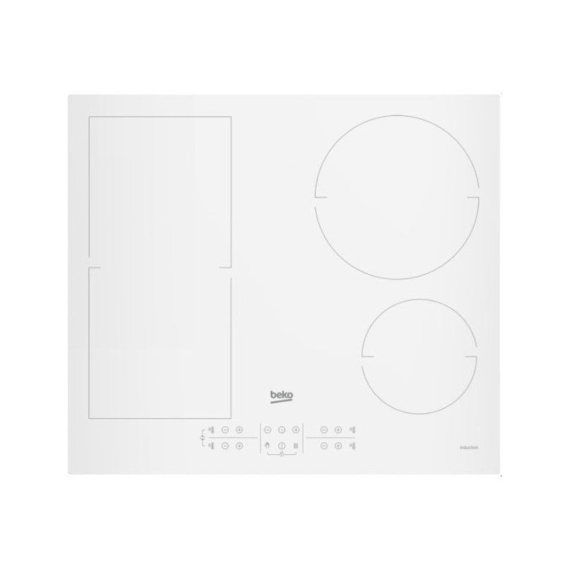 Induccion Beko HII64200FMTW, 4 zonas, 60cm, blanca