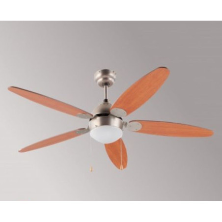 Ventilador Techo FM VT130, 132cm, 5 aspas, luz