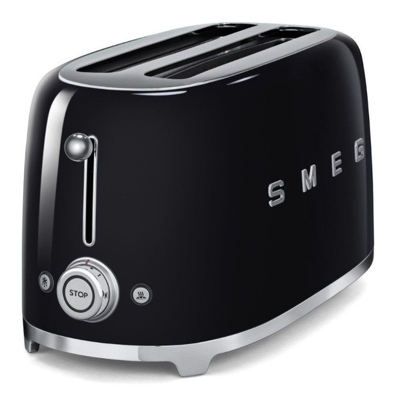 Tostador Smeg TSF02BLEU, 50 style 4 rebanadas negr