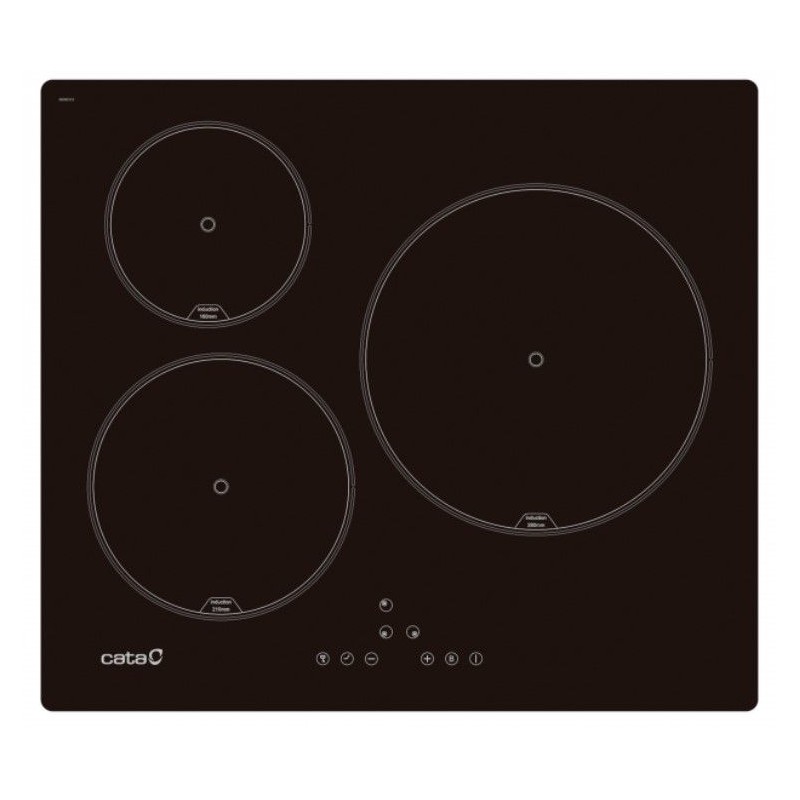 Inducción Cata IB6303BK/A, 3 zonas, 7,1Kw, negra