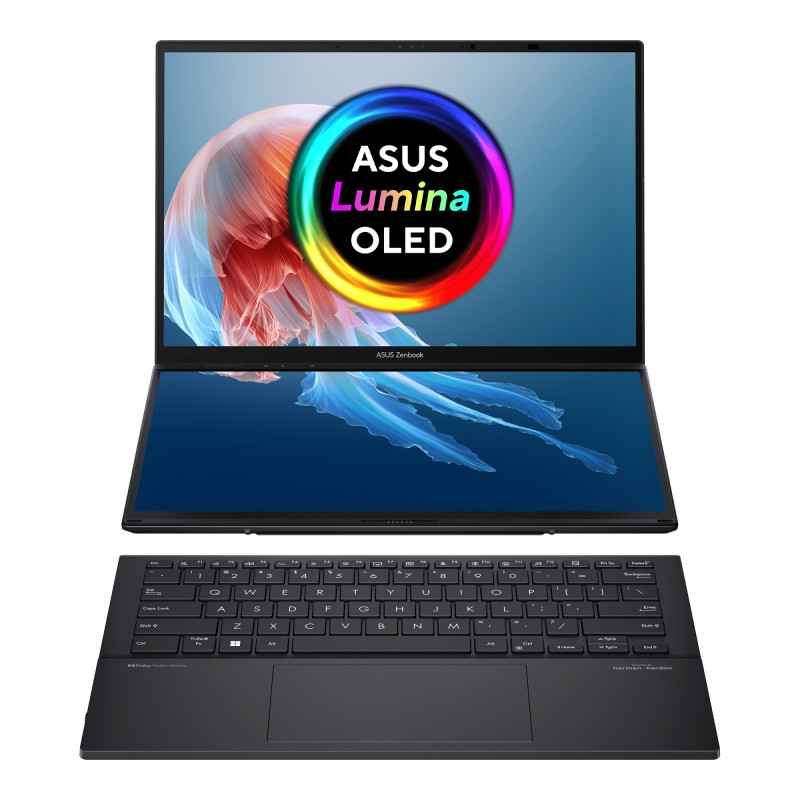 Zenbook Duo OLED UX8406MA-PZ255W - Ordenador Portátil 14 3K 120Hz (Intel Core Ultra 9 185H, 32GB RAM, 1TB SSD, Arc Graphics, Wi