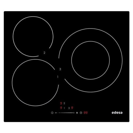 Induccion Edesa EIS6330RA, 3 zonas, bisel frontal