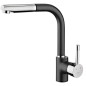 Grifo Teka ARK938, cromo-negro, extraible,