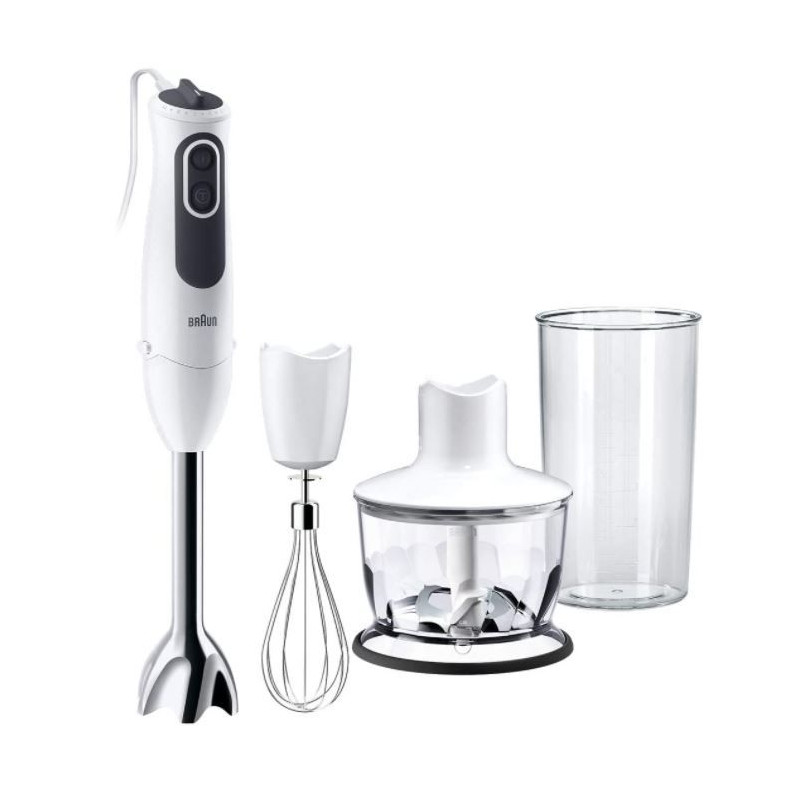 Batidora Brazo Braun MQ3135WH, 750W, Accs, 11v