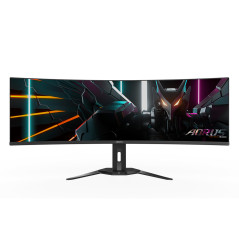 AORUS Monitor de juegos curvo CO49DQ OLED - 5120x1440 (DQHD), 1800R, 144Hz, 0.03ms, KVM, FreeSync Premium Pro, HDMI 2.1