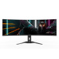 AORUS Monitor de juegos curvo CO49DQ OLED - 5120x1440 (DQHD), 1800R, 144Hz, 0.03ms, KVM, FreeSync Premium Pro, HDMI 2.1