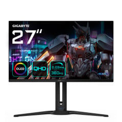 Monitor de juego AORUS FO27Q3 OLED de 27” - 2560 x 1440 (QHD), 360Hz, 0,03ms, KVM, 250 cd/m², FreeSync Premium Pro, DisplayHD