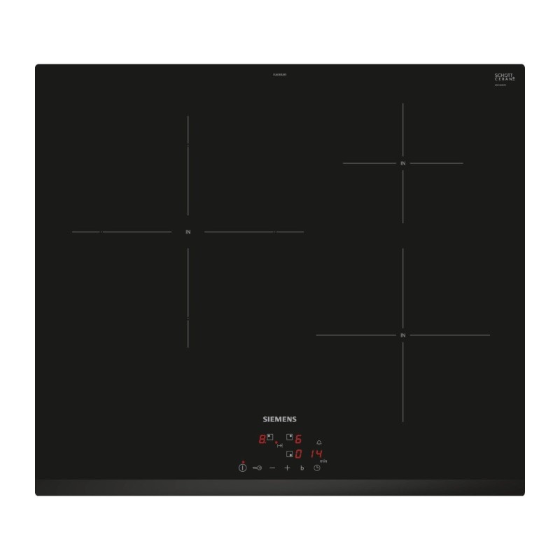 Inducción Siemens EU63KBJB5E, 3 zonas, 60cm, bisel