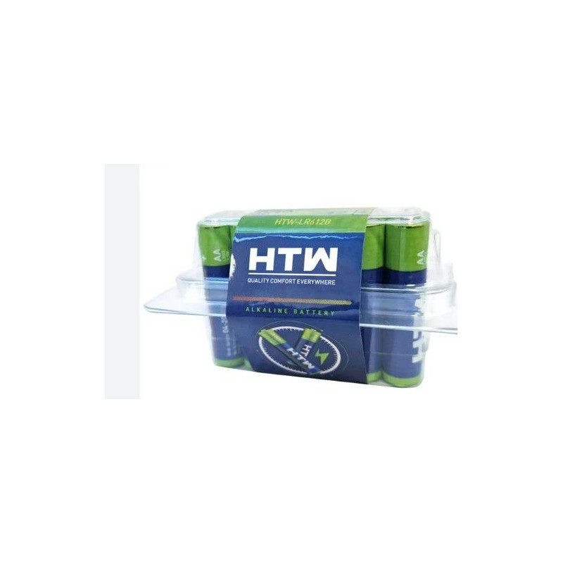 PACK 12 PILAS ALCALINAS HTWLR612B AA 380MIN