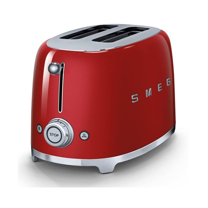 Tostador Smeg TSF01RDEU, 50 style 2 rebanadas rojo