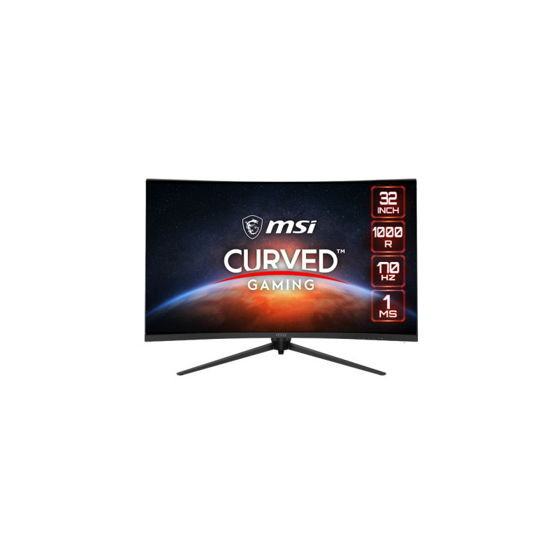 MSI MONITOR G321CQP E2. 31.5 (80 CM). CURVO 1000R. VA. 2560X1440 (WQHD). 170HZ. NEGRO.