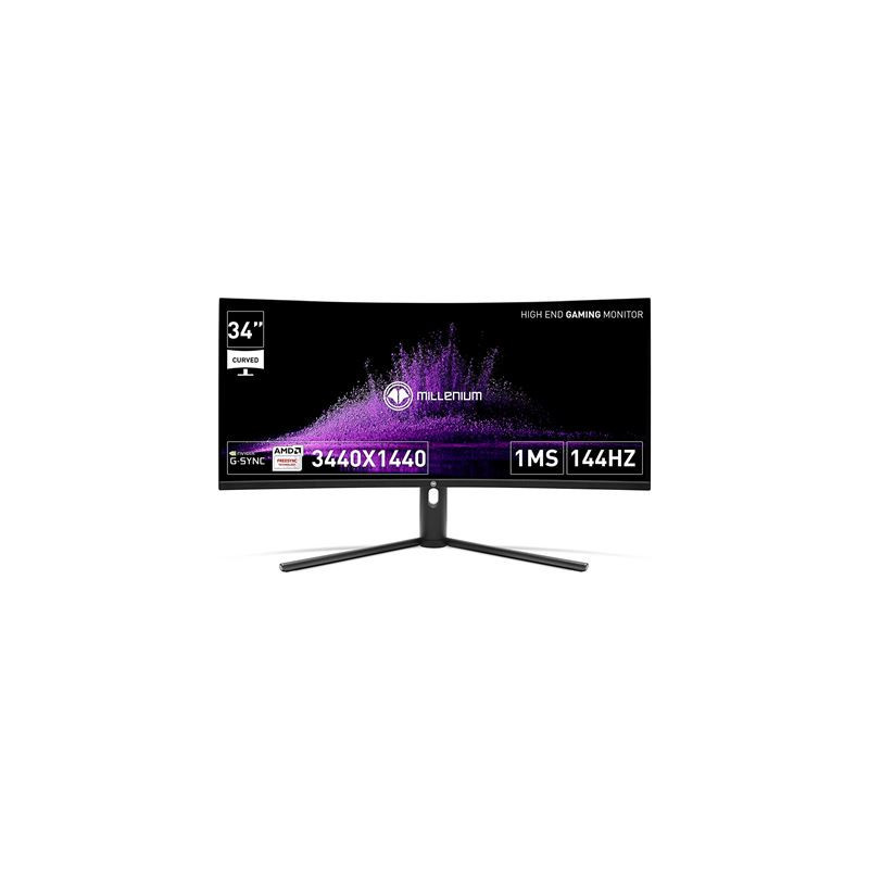 MONITOR GAM MILLENIUM 34 CURVO FHD,IPS, 144hz,3440x1440,1ms,HDMI,Display Port,21:9,WHITE