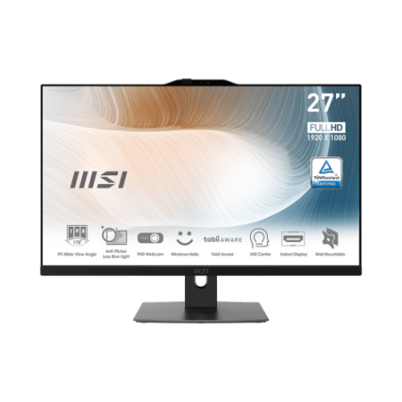 MSI AIO MODERN AM272P 12M-672ES .27 (69 CM)1920X1080 (FHD) I7-1260P .16GB(8GB*2)DDR4 SDRAM .PCIE GEN3X4 W/O DRAM NVME256GB*1 .W1