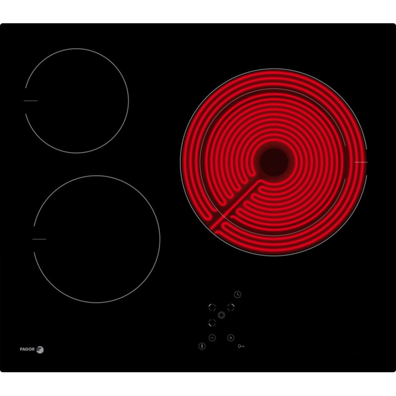 Vitroceramica Fagor 3VFT33AC, 3 zonas, 60cm