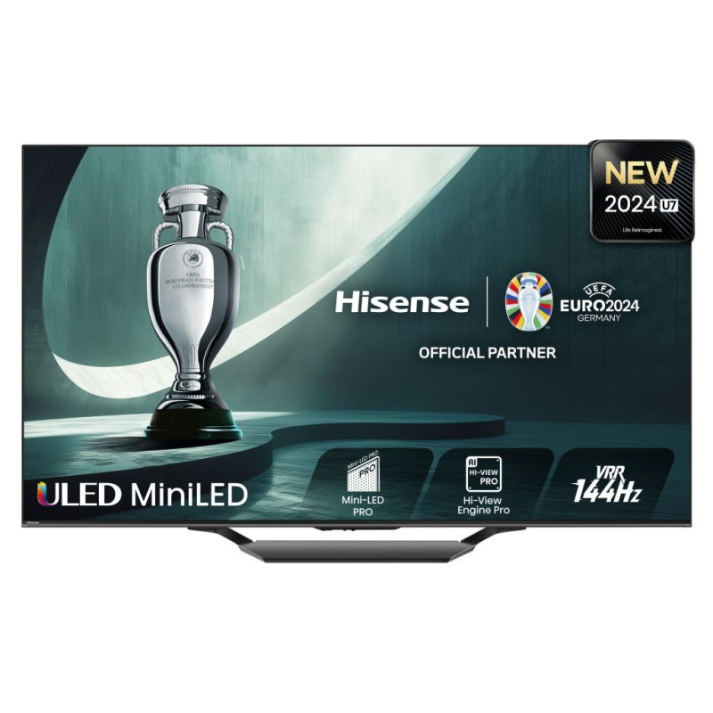 Tv Hisense 65U7NQ, miniled, 144Hz VRR 240 fps, Dol