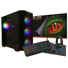 AMD Ryzen 5 4650G/16GB/1 Tb NVMe/Windows 11 Monitor 24 Teclado raton auriculares y alfombriila Ordenador GamingPC