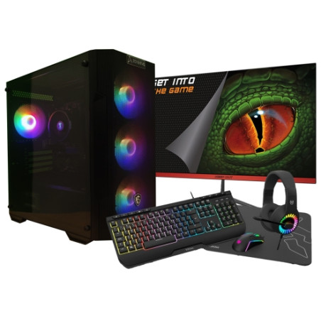 AMD Ryzen 5 4650G/16GB/2 Tb NVMe/Windows 11 Monitor 24 Teclado raton auriculares y alfombriila Ordenador GamingPC