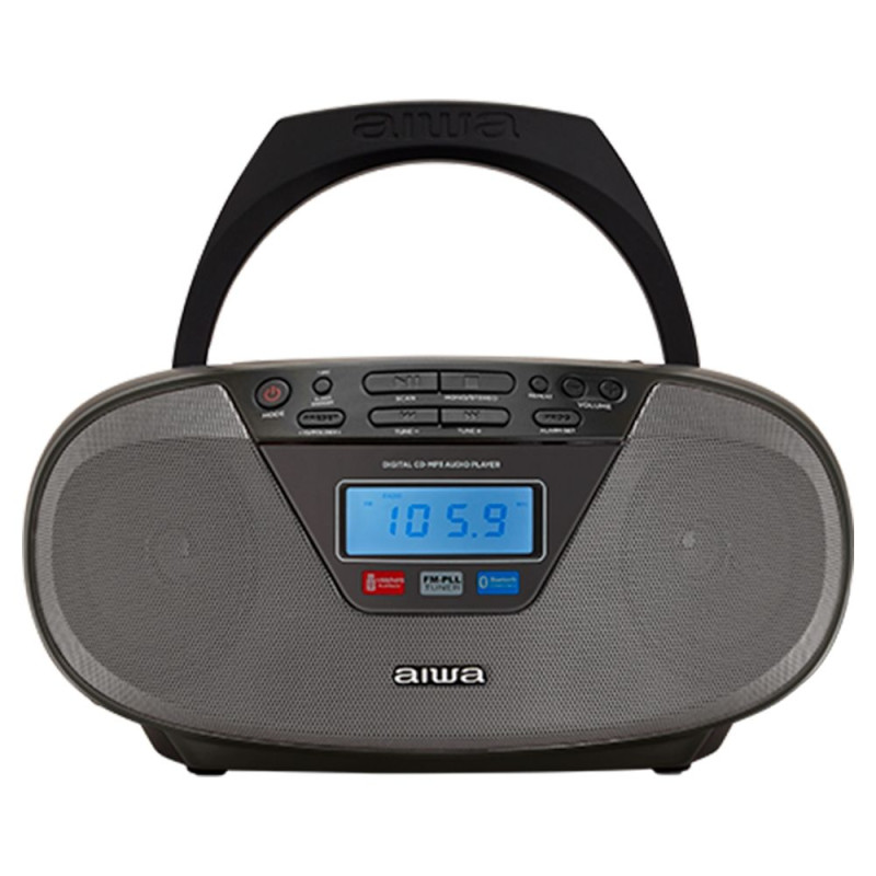 Radio Cd Aiwa BBTU400BK, •Boombox de estilo modern