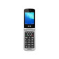 Prince 4G 7,11 cm (2.8) 130 g Negro, Plata Teléfono para personas mayores